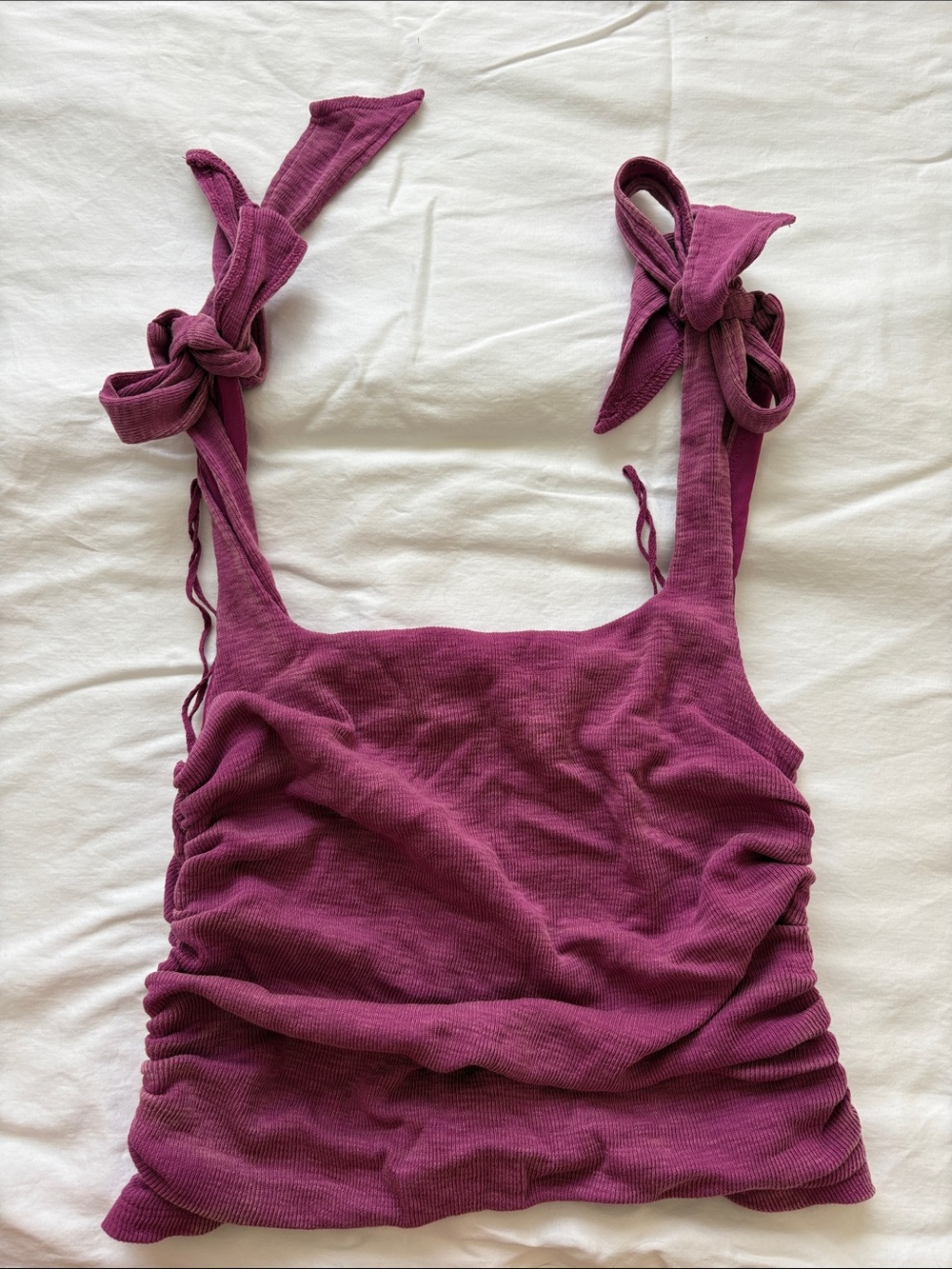 Tie-Shoulder Free People Tank Top - Plum